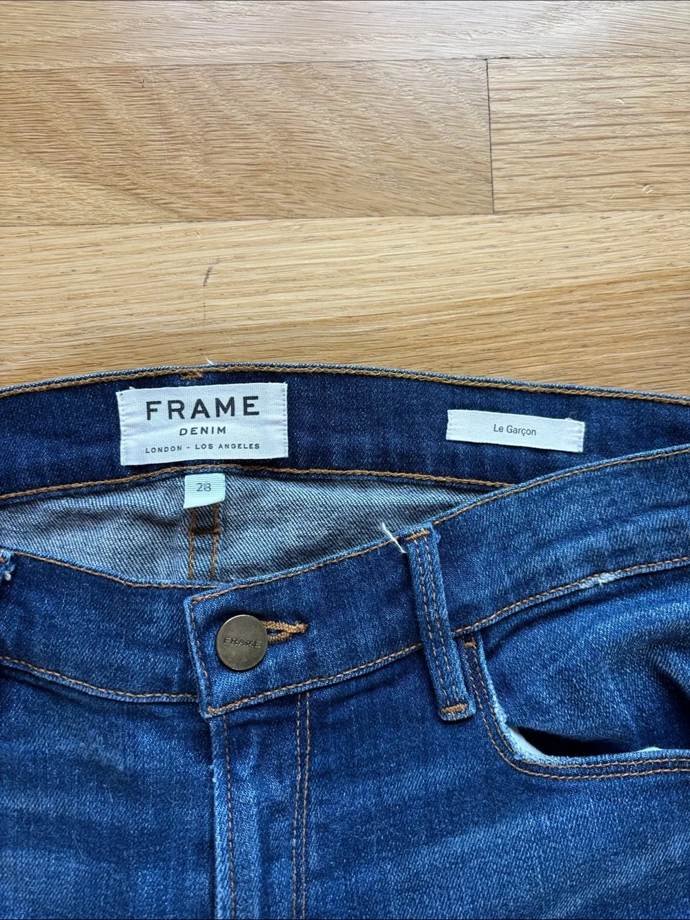 Frame Denim Le Garçon Straight Leg Jeans Size 28